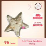 nến thơm hình sao biển trắng