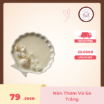 nến vỏ sò trắng