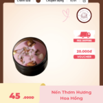 nến thơm hương hoa hồng