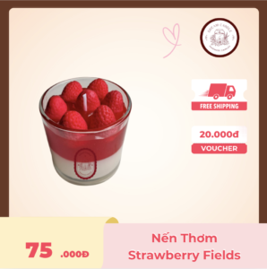 nến thơm strawberry fields