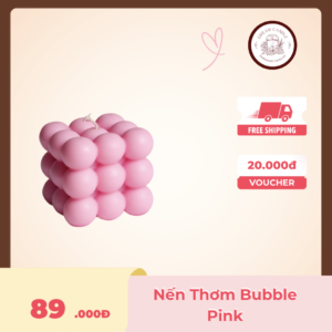 nến thơm bubble pink