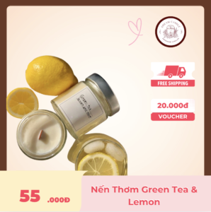 nến thơm green tea & lemon