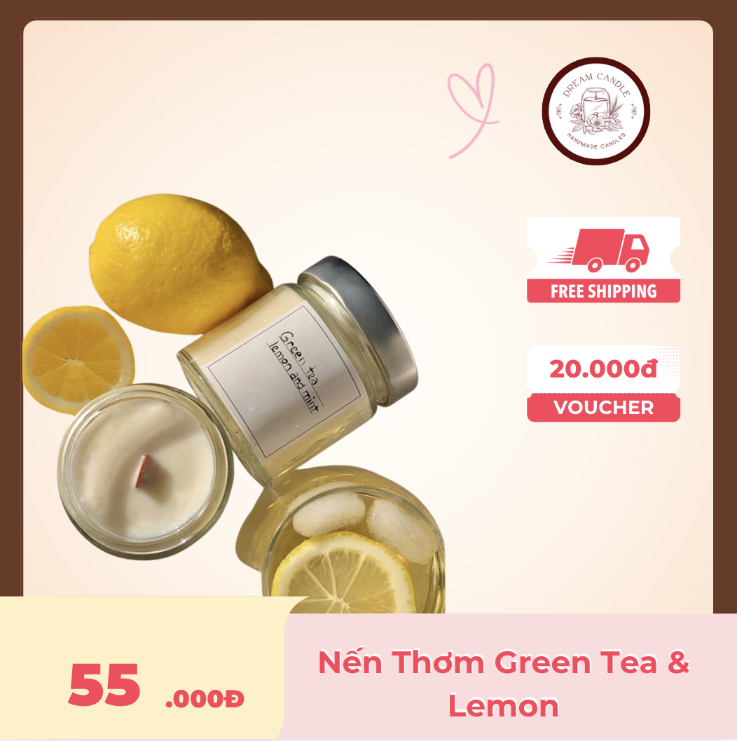 nến thơm green tea & lemon