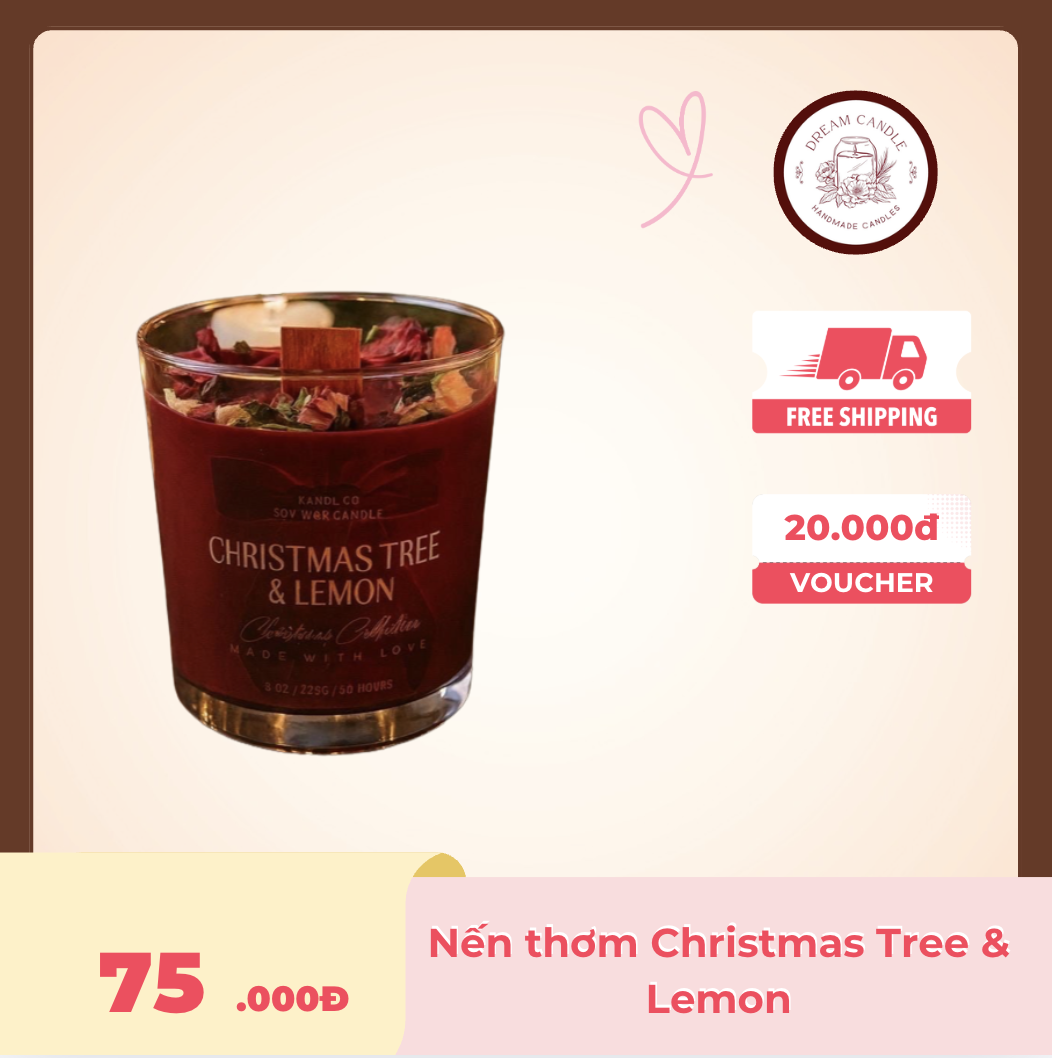 nến thơm christmas tree & lemon